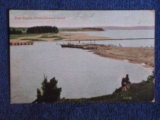 Near Souris - Prince Edward Island/harbor Scene - Ship/printed Color Photo Pc/1907