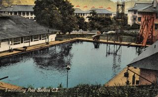 Balboa,  Canal Zone,  Panama Swimming Pool Overview 1925