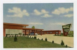 Southwind Motel Linen Postcard N Of Route 66 Lagrange Illinois