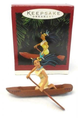 1995 Hallmark Keepsake Ornament Disney Pocahontas Canoe Boat Flit