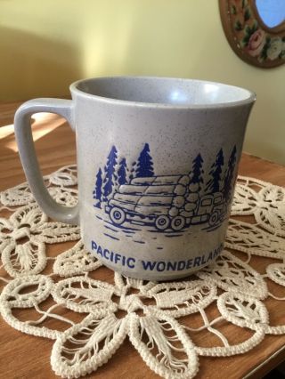 Oregon/pacific Wonderland Embossed Coffee/tea Mug Vintage Japan