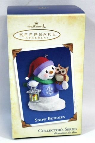 Snow Buddies 8 Snowman & Owl Hallmark Keepsake Ornament 2005