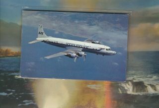 Sas Scandinavian Airlines Issued Dc - 7c " Global Express " Postcard
