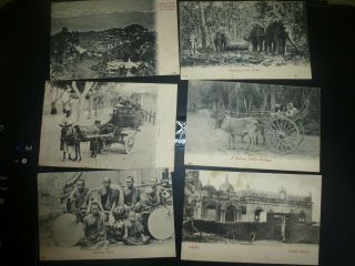 Thirteen (13) X India Ethnic & Topographical Postcards U/p 1903/10s All Pictured