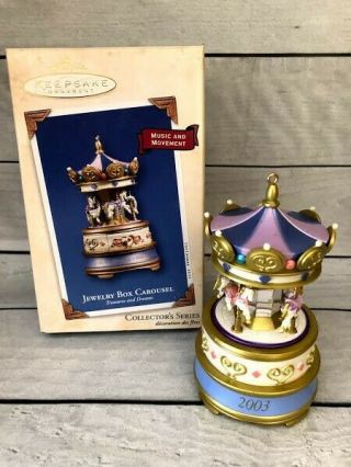 Hallmark Keepsake Ornament Jewelry Box Carousel 2003 2nd In Treasures & Dreams