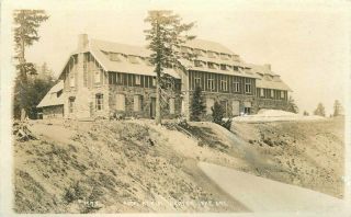 Crater Lake Oregon Hotel At Rim 1920s Rppc Photo Postcard Underwoods 20 - 882