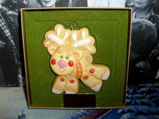 Tree Treat`1976`gingerbread Reindeer Shape Cookie,  Tree Trimmer - Hallmark Ornament