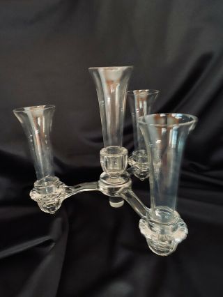 Vintage Clear Glass Flower Vase/candle Centerpiece Unique