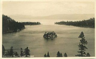 C - 1910 Emerald Bay Lake Tahoe California Rppc Photo Postcard 12866
