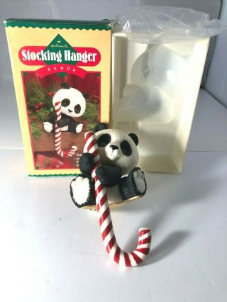 Hallmark Panda Bear Stocking Hanger Vintage 1984 Christmas