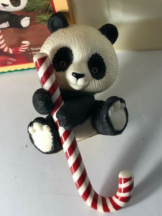 Hallmark Panda Bear Stocking Hanger Vintage 1984 Christmas 2