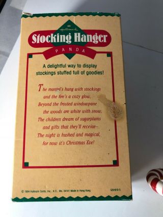 Hallmark Panda Bear Stocking Hanger Vintage 1984 Christmas 3