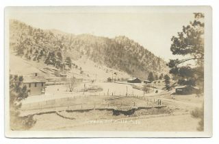 1920s Rppc View Of Green Mountain Falls Colorado W/ Railroad Depot