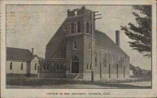 Canada 1909 Windsor,  On Church Of The Ascension Ontario Antique Postcard 1c Stamp