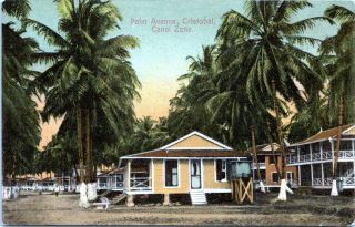 1910 Palm Avenue Cristobal Panama Canal Zone I.  L.  Maduro No.  53 Postcard