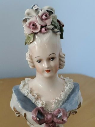 Antique Lady ' s Head Bust Figurine 2