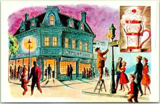 1950s Disneyland Postcard Main Street Usa Artist 