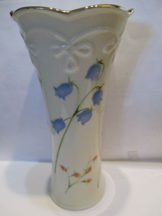 Small Elegant Lenox Bud Vase Floral Motif Gold Trim