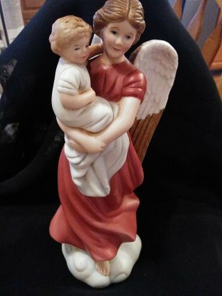 Vtg Homco Home Interior Angel With Baby Small Child Figurine 1414