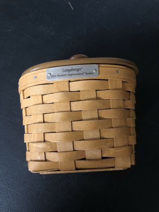 Longaberger 2012 Hostess Appreciation Basket With Lid And Protector