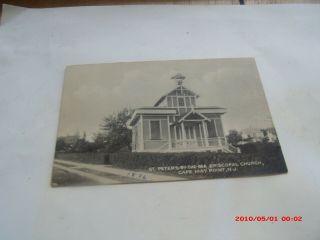 Antique Rare Postcard.  St Peters - By The Sea Episcopal Church.  Cape May Pt,  Nj