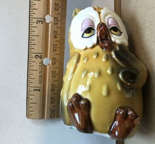 Vintage Norcrest Owls Salt and Pepper Shakers Sleepy Eyes 3