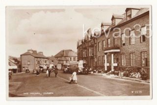 Corwen,  The Square,  Rp C.  1940s - Glyndwr Hotel,  Buses & Cars - Denbighshire