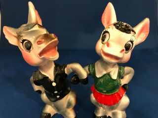 Vintage Anthropomorphic Donkey Burro Mules Salt And Pepper Shakers