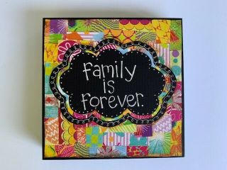 Family Is Forever 6”x6” Canvas Wall - Art - - - Colorful Devotions By Holly Christine