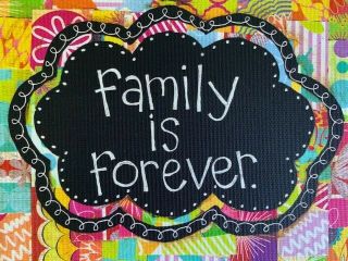 FAMILY IS FOREVER 6”x6” Canvas Wall - Art - - - Colorful Devotions by Holly Christine 2