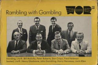 1969 York,  Ny Rambling With Gambling Staff,  Wor Radio Movie Tv Advert.  Vintage