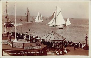 Rp Postcard - The Yachts Off Ryde Pier,  Isle Of Wight