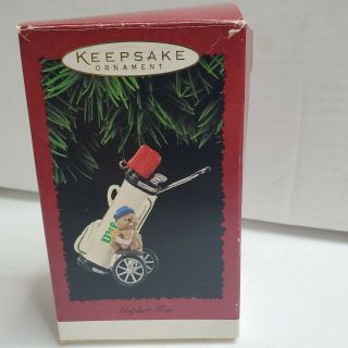 Hallmark 1995 Gopher Fun Golf Bag Keepsake Christmas Tree Ornament Holiday Box
