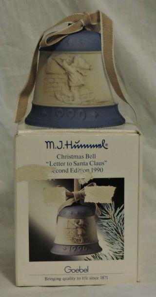 1990 Hummel Goebel Christmas Bell - Letter To Santa Claus -