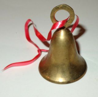 Small Old Vintage 2 1/4 " Tall Bell Made Of Brass Or Some Other Type Of Metal