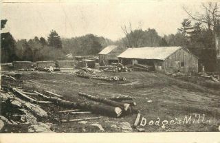 C - 1910 England Logging Lumber Dodges Sawmill Rppc Photo Postcard 20 - 4348