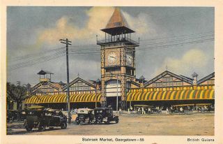 Georgetown,  Demerara,  British Guiana,  Stabroek Market,  Clock Tower Cars C 1930 