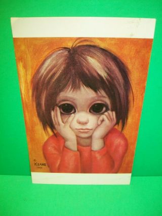 Margaret Walter Keane Big Eyes 1963 Post Card " The Little Thinker "