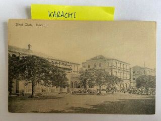Sind Club,  Karachi Pakistan India Rp Postcard