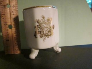Vintage Royal Limoges Porcelain Miniature Vase Or Toothpick Holder France