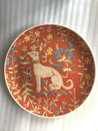 Seymour Mann Flemish Tapestry The Hunt Of The Unicorn Plate Dog