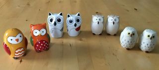 Owl Salt & Peppers Shakers - Set Of 4