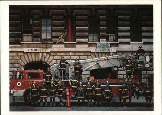 York City Fire Department,  1973,  Ny Firemen Fotofolio Postcard Vintage