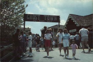 Amusement Park Ghost Town In The Sky Postcard Vintage Post Card