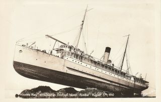 Rppc Princess May Wrecked On Sentinel Island Alaska Aug 5 1910 Unposted Ekc
