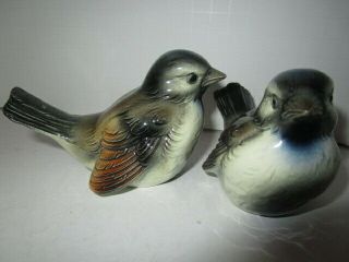 2 Goebel Bird Figurines Cv73 & Cv74 Vintage Sparrow W.  Germany