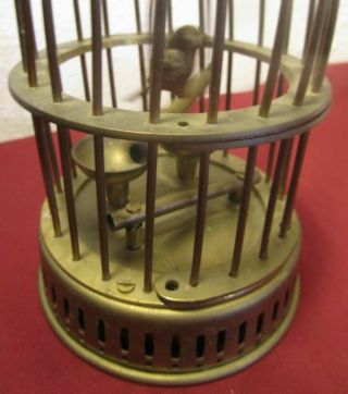 Vintage Antique Solid Brass Bird Cage with Brass Bird on Swing Handmade in India 3