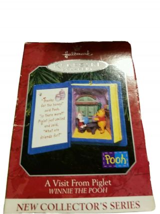 Hallmark Ornament 1998 Winnie The Pooh Series 1 Disney A Visit From Piglet