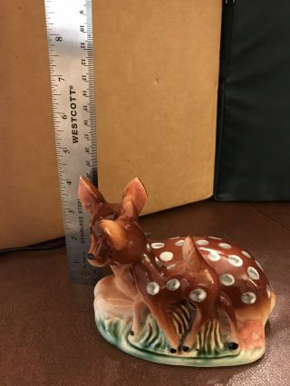 Vintage Spotted Ceramic Deer And Fawn Figurine