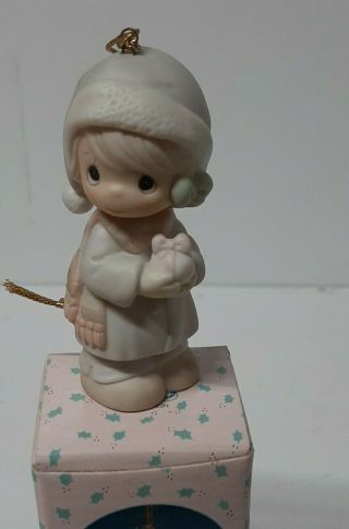 1989 Precious Moments " May All Your Christmases Be White " Ornament 521302